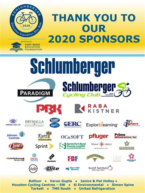 Bike Ride Sponsor Thank You Bike Ride Sponsor Thank You